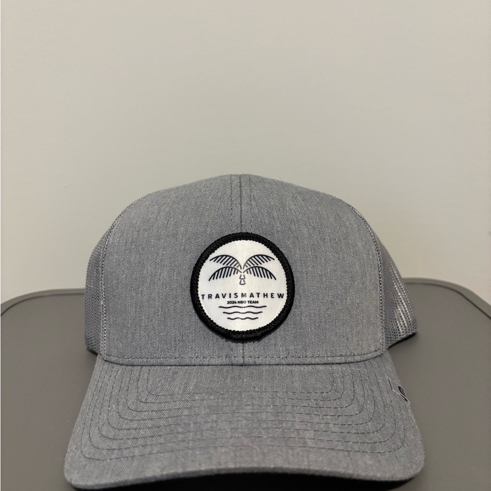 Travis Mathew Gray Mesh Back Palm Patch Hat